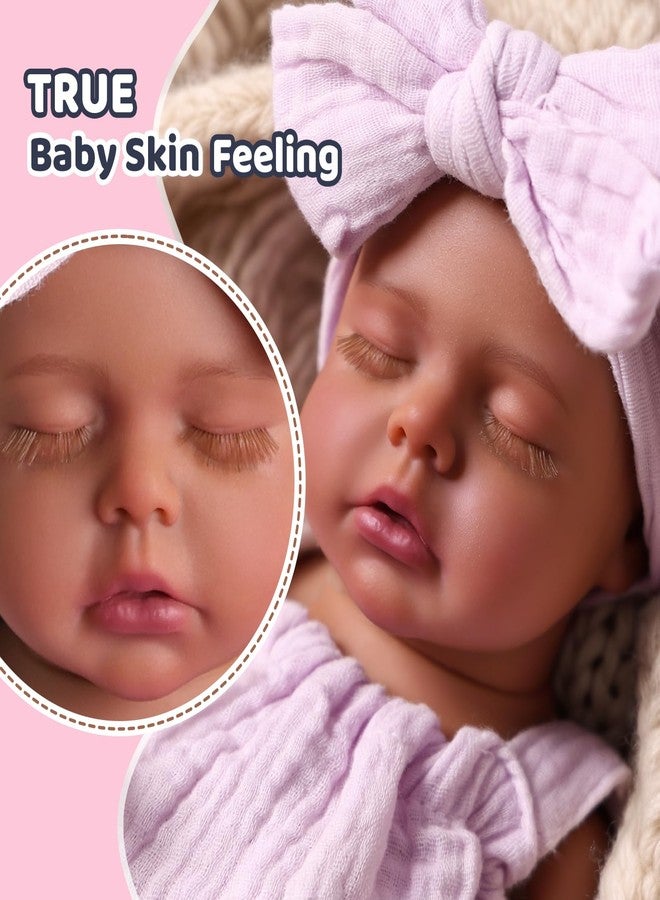 BABESIDE Lifelike Reborn Baby Dolls Daisy Black Girl- 12 Inch Soft Body Realistic-Newborn Handmade Real Life Baby Dolls with Clothes and Toy Gift for Kids Age 3+ - Image 4